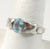 Vintage 925 Sterling Silver Light Blue Topaz "Xox" Ring Size 9 (2.7G)