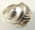 Vintage 925 Sterling Silver Scallop Wave Dome Ring Size 7.75 (9.3G)