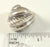 Vintage 925 Sterling Silver Scallop Wave Dome Ring Size 7.75 (9.3G)