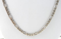 925 Sterling Silver Figaro Chain Link Design 20" Necklace (11.5G)