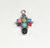 Vintage 925 Sterling Silver Multi Gemstones Pendant (2.3G) (2.3G)