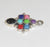 Vintage 925 Sterling Silver Multi Gemstones Pendant (2.3G) (2.3G)