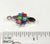 Vintage 925 Sterling Silver Multi Gemstones Pendant (2.3G) (2.3G)