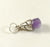 Vintage 925 Sterling Silver Purple Faceted Amethyst Drop Pendant (1.4G)