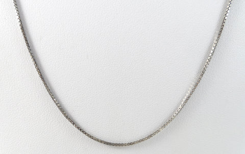 Vintage 925 Sterling Silver Box Chain Link Design 18" Necklace (2.8G)