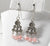 925 Sterling Silver Floral Watermelon Quartz Chandelier Earrings (5G)