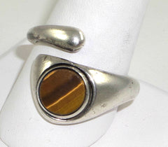 Vintage 925 Sterling Silver Tiger Eye Ring Size 11.75 (10.0G) (10.0G)