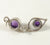 Vintage 925 Sterling Silver Round Purple Amethyst Dangle Pendant (2.9G)