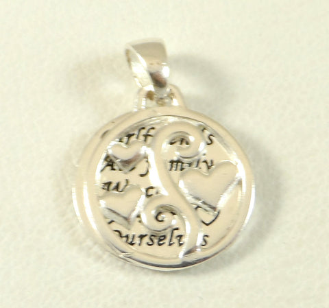 925 Sterling Silver "Girlfriends Are Family We Choose..." Pendant (1.9G)- 187293