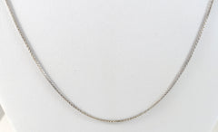 Vintage 925 Sterling Silver Box Chain Link Design 19.5" Necklace (1.8G)