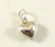 Vintage 925 Sterling Silver Super Tiny Bubble Heart Charm Pendant (0.3G)- 187301