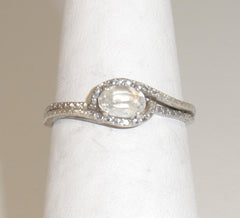 Alwaysbelisting: Vintage 925 Sterling Silver White Stone Ring Size 7