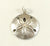 Vintage 925 Sterling Silver Sand Dollar Design Charm Pendant (2.6G)