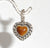 Alwaysbelisting: Vintage 925 Sterling Silver Tiger Eye Heart Pendant