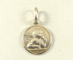 Vintage 925 Sterling Silver Cherub Angel Design Charm Pendant (1.1G)