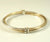 Vintage 925 Sterling Silver & 1/20 14K Gold 7.5" Bangle Bracelet (10.3G)- 187308