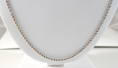 Vintage 1/20 10K Gold Over 925 Sterling Silver Rope 23" Necklace (4.1G)