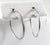 Vintage 925 Sterling Silver Shiny Medium Hoop Latched Earrings (1.1G)