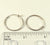 Vintage 925 Sterling Silver Shiny Medium Hoop Latched Earrings (1.1G)