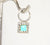 Vintage 925 Sterling Silver Aqua Turquoise Pendant (0.8G) (0.8G)