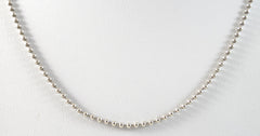 Vintage 925 Sterling Silver Ball Bead Link Design 16" Necklace (4.5G)