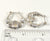 Vintage 925 Sterling Silver Claddagh Crowned Heart Hoop Earrings (5.4G)