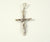 Vintage 925 Sterling Silver Shiny Faceted Crucifix Cross Design Pendant(2.5G)