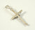 Vintage 925 Sterling Silver Shiny Faceted Crucifix Cross Design Pendant(2.5G)