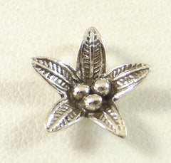 Vintage 925 Sterling Silver Floral Flower Design Charm Pendant (0.9G)