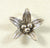 Vintage 925 Sterling Silver Floral Flower Design Charm Pendant (0.9G)