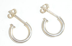 Vintage 925 Sterling Silver Drop/Dangle Starter Charm Hoop Earrings