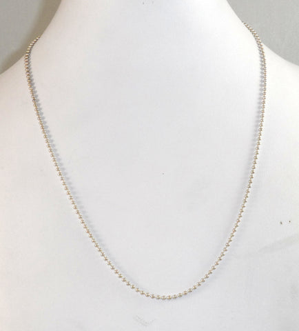 Vintage 925 Sterling Silver Ball Beded Necklace (4.3G) (4.3G)(4.3G)