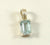 Vintage O.W. Designer 925 Sterling Silver Aquamarine Drop Pendant (1G)