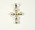 Vintage 925 Sterling Silver Shiny Ball Design Cross Pendant