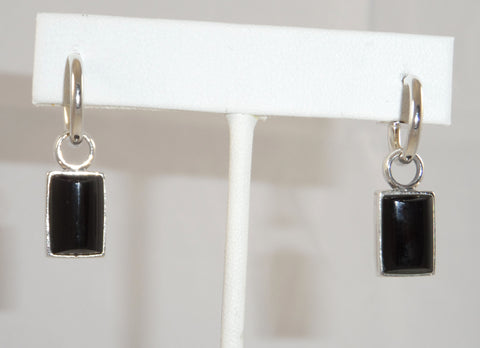 Alwaysbelisting: Vintage 925 Sterling Silver Black Onyx Ornate Earrings