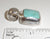 Alwaysbelisting: Vintage 925 Sterling Silver Rectangle Aqua Stone Pendant-118102