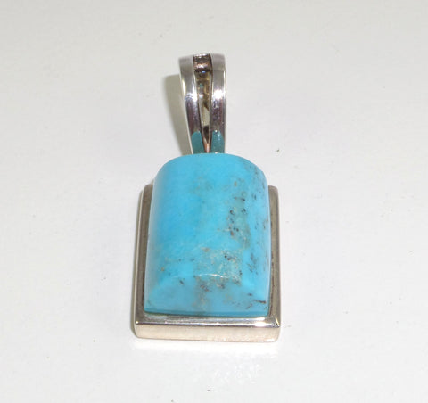 Alwaysbelisting: Vintage 925 Sterling Silver Blue Stone Dome Pendant