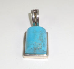 Alwaysbelisting: Vintage 925 Sterling Silver Blue Stone Dome Pendant