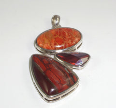 Alwaysbelisting: Vintage 925 Sterling Silver Barse Red Stone Pendant