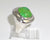 925 Sterling Silver Barse Green Stone Ring Size 7.75 (18.8G) (18.8G)