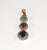 Alwaysbelisting: 925 Sterling Silver Black, Pink & Green Stones Pendant