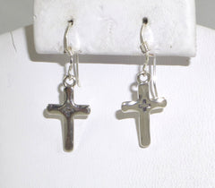 Alwaysbelisting: Vintage 925 Sterling Silver Dangle Cross Earrings