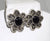 Alwaysbelisting: Vintage 925 Sterling Silver Black Onyx Floral Earrings