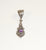 Vintage 925 Sterling Silver Purple Stone Drop Pendant (1.6G) (1.6G)