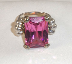 Alwaysbelisting: Vintage 925 Sterling Silver Pink Stone Ring Size 6.5