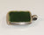 Alwaysbelisting: 925 Sterling Silver Reversible Dark Green Stone Pendant- 112195