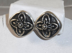 Alwaysbelisting: Vintage 925 Sterling Silver Ornate Push Back Earrings