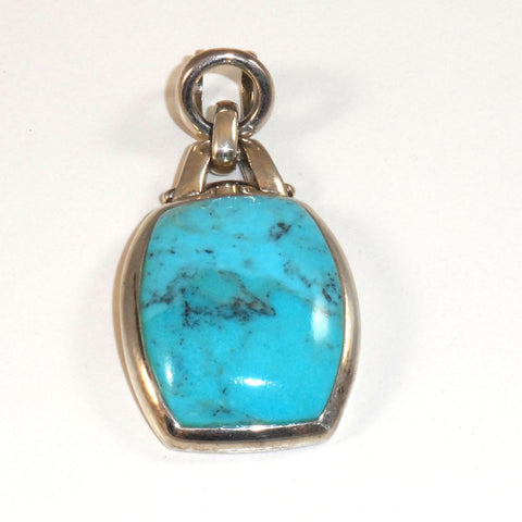 Alwaysbelisting: Vintage 925 Sterling Silver Blue Turquoise Pendant