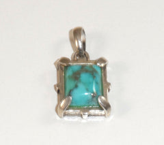 Alwaysbelisting: Vintage 925 Sterling Silver Aqua Turquoise Pendant