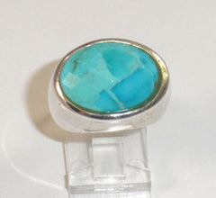 Alwaysbelisting: Vintage 925 Sterling Silver Turquoise Ring Size 9.5